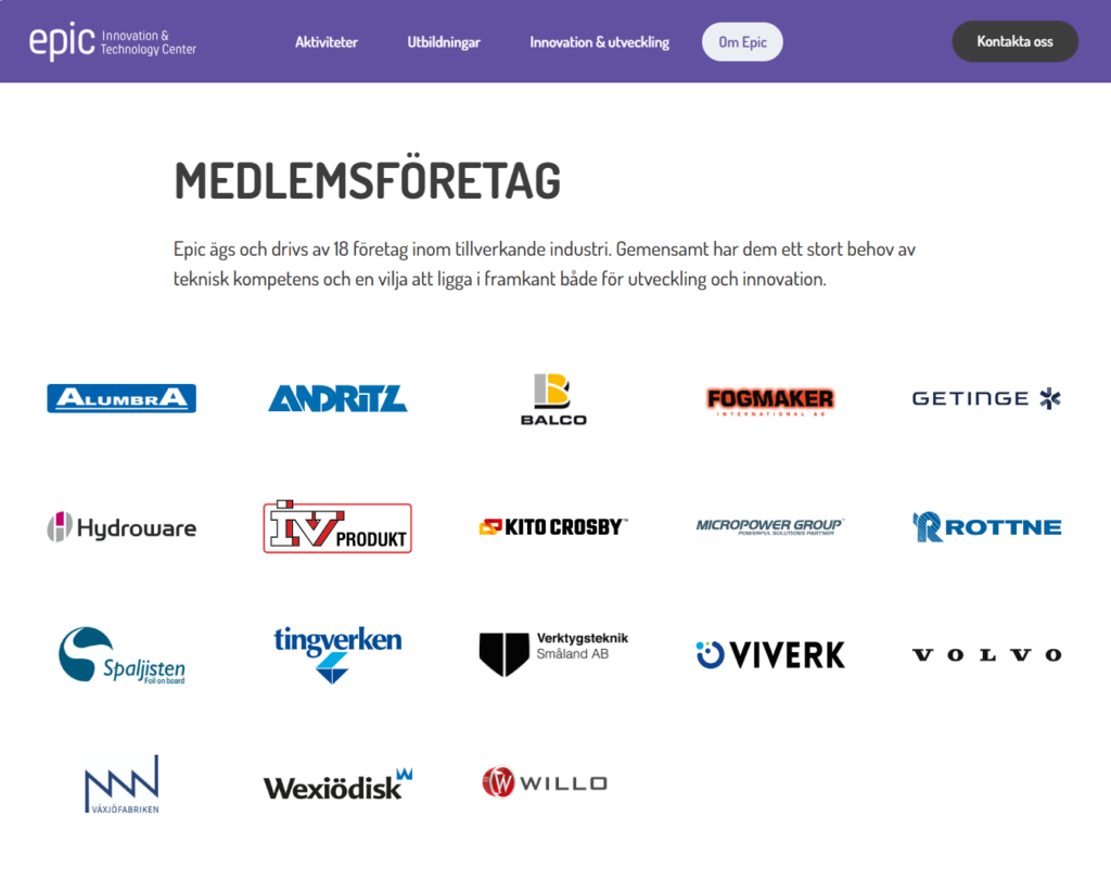 Viverk är numera ett av Epics medlemsföretag