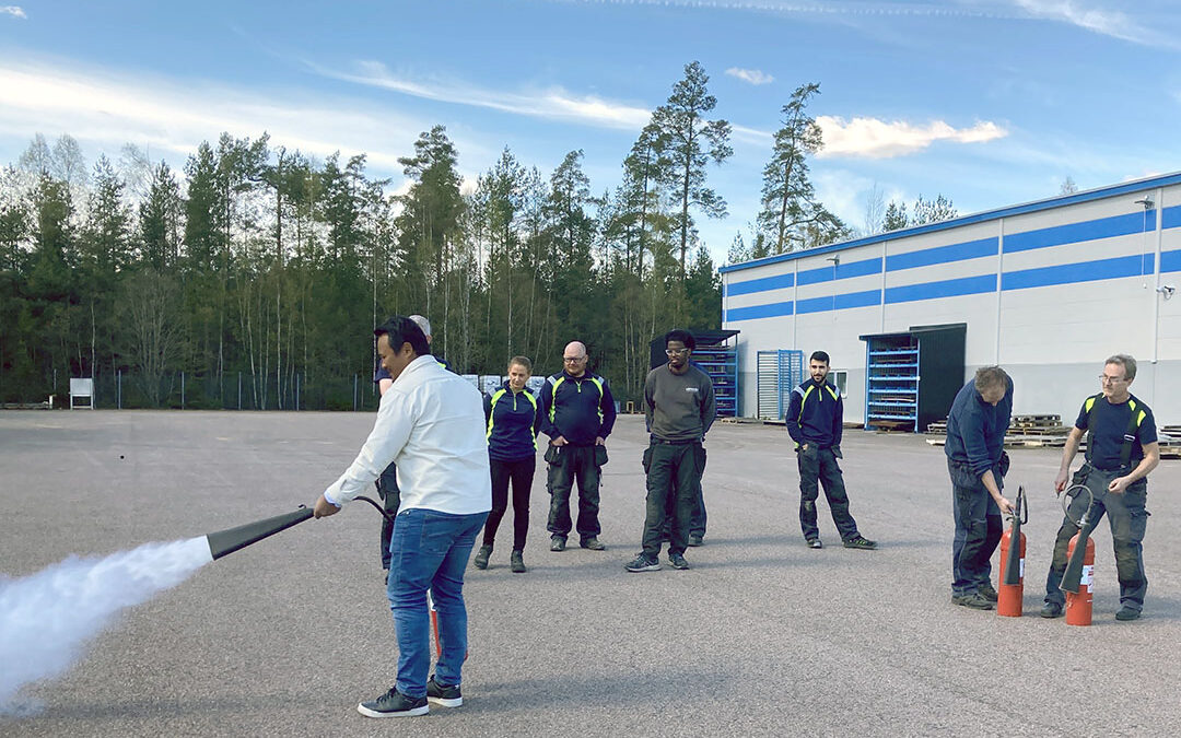 En givande brandövning med praktik