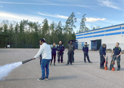 En givande brandövning med praktik
